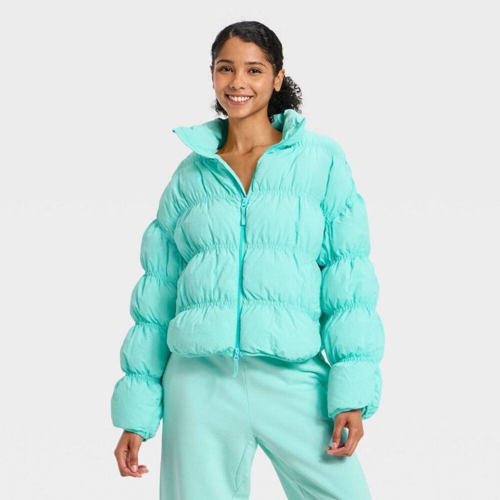 JoyLab Mint Green Puffer Jacket